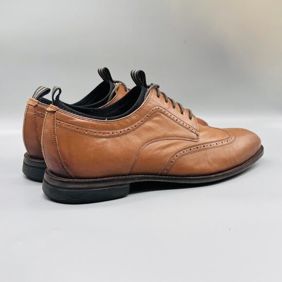 Cole Haan Shoes Mens 11 Brown Leather Grand OS Brogue Oxford Lace Up Dress